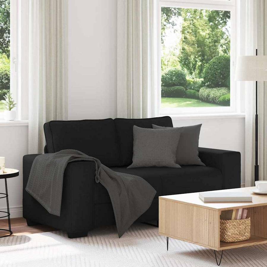2-Zitsbank Stof 120 cm Zwart