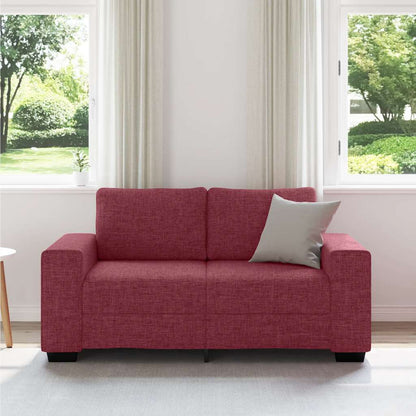 2-zitsbank wijnrood 160x77x82 cm stof