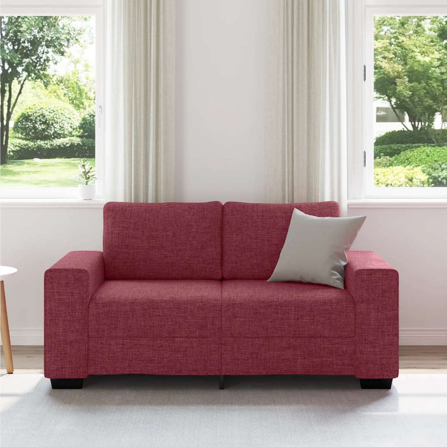 2-zitsbank wijnrood 160x77x82 cm stof