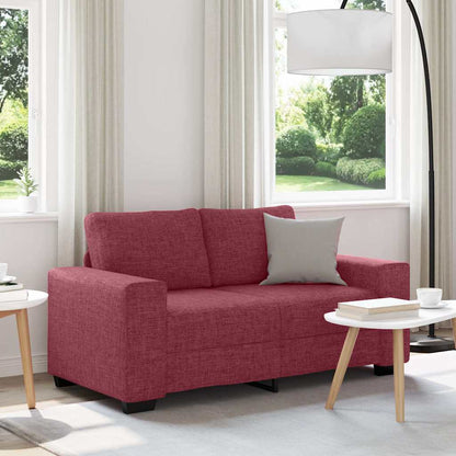 2-zitsbank wijnrood 160x77x82 cm stof