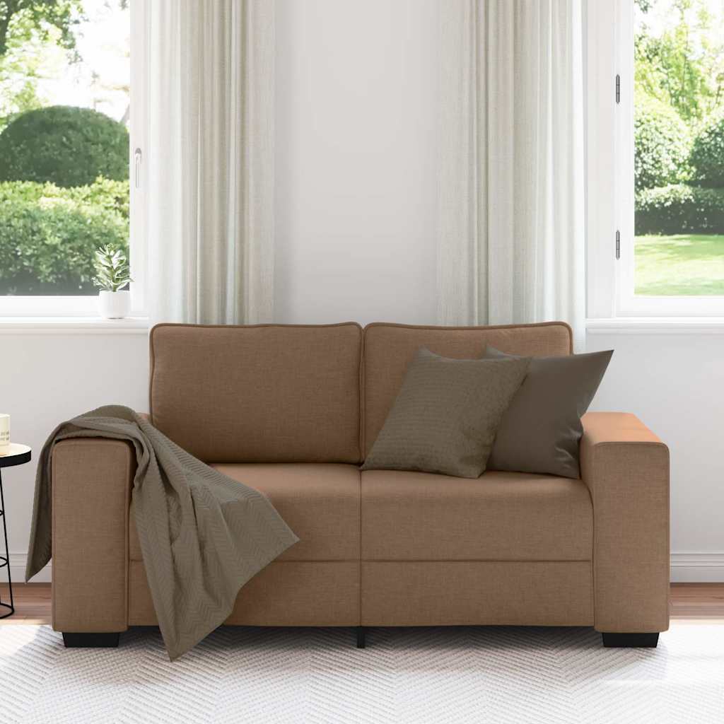 2-zitsbank bruin 160x77x82 cm stof