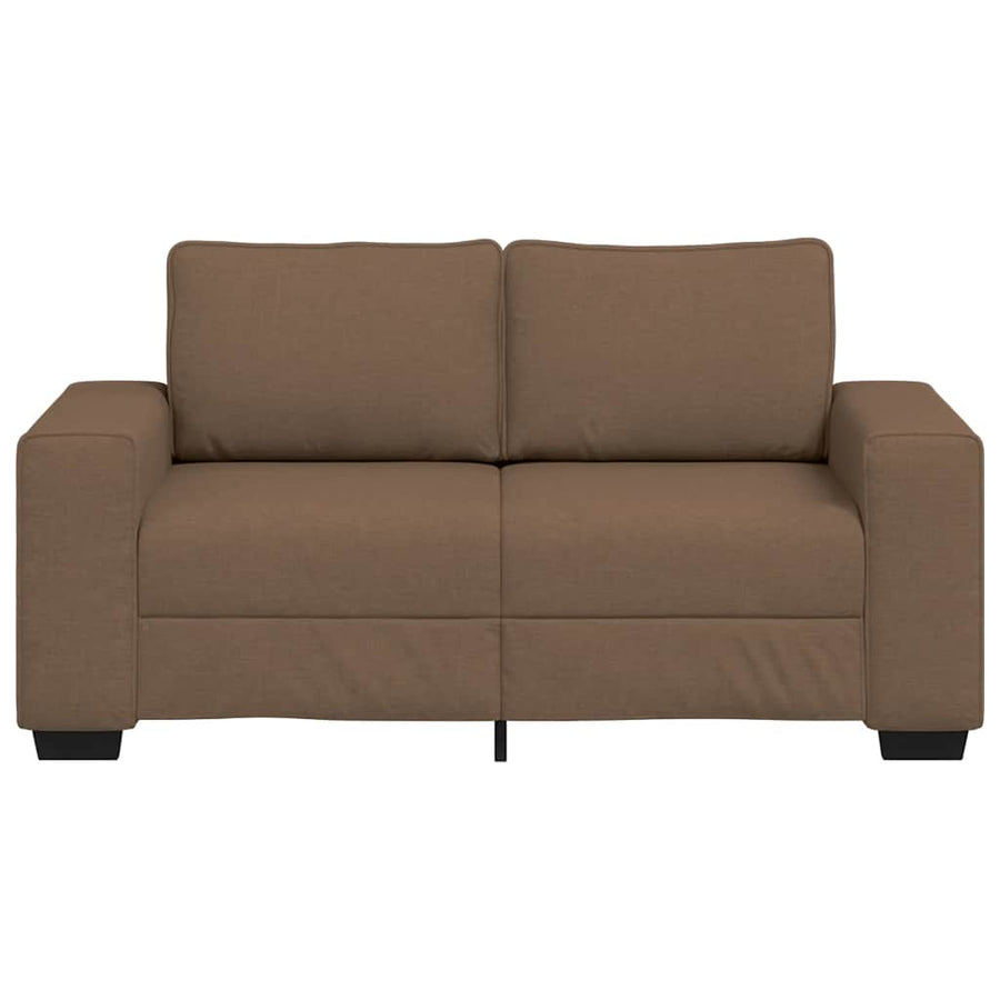 2-zitsbank bruin 160x77x82 cm stof