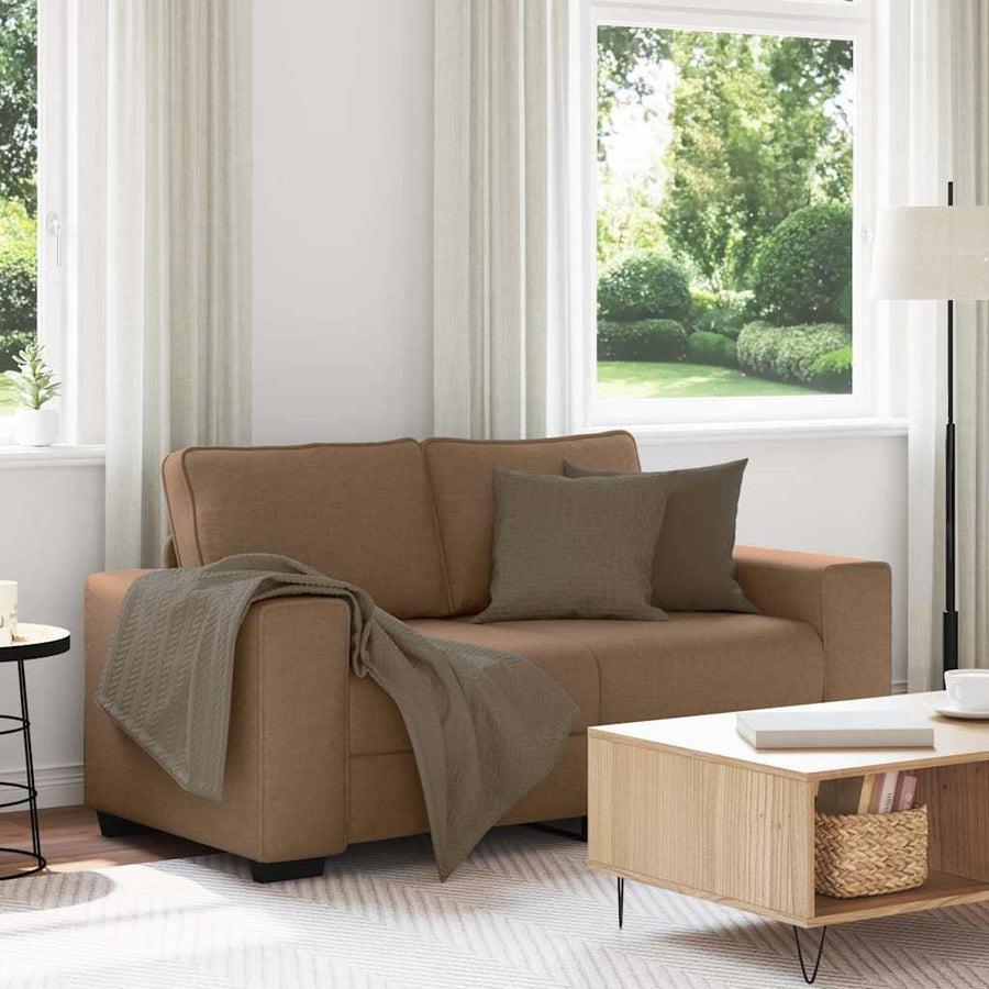 2-zitsbank bruin 160x77x82 cm stof