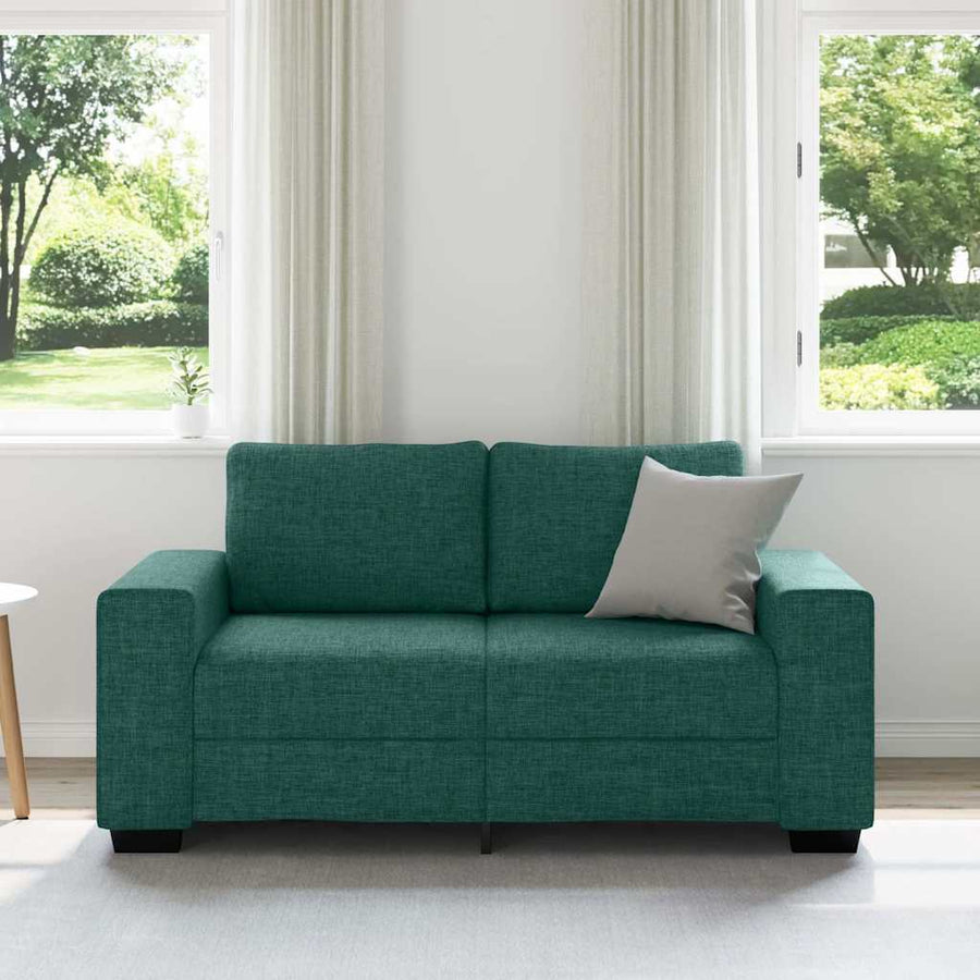 2-zitsbank donkergroen 160x77x82 cm stof
