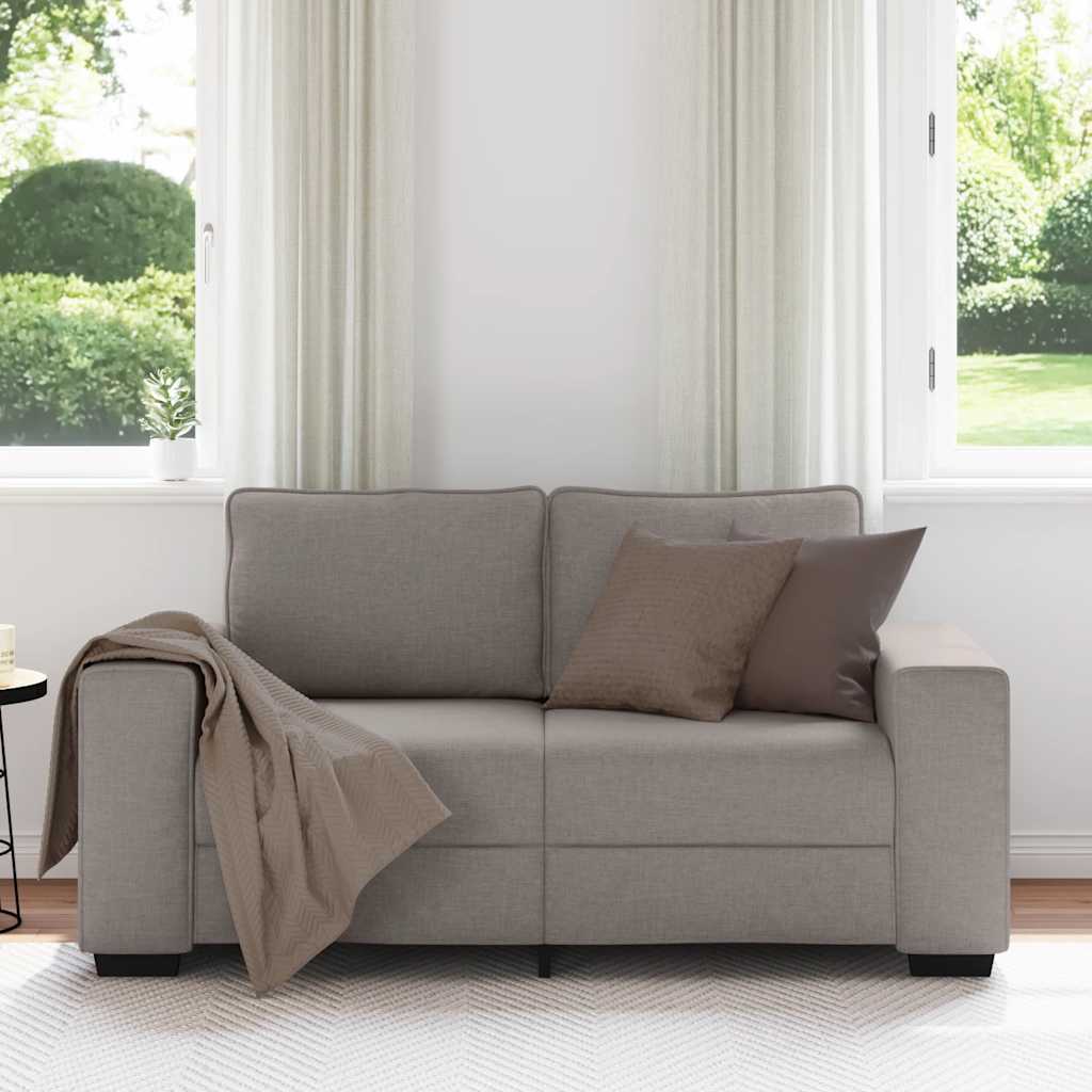 2-zitsbank Taupe 160x77x82 cm Stof