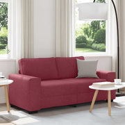 2-seater sofa wine red 180x77x82 cm fabric