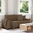 2-seater sofa brown 180x77x82 cm fabric