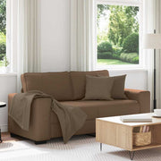2-seater sofa brown 180x77x82 cm fabric