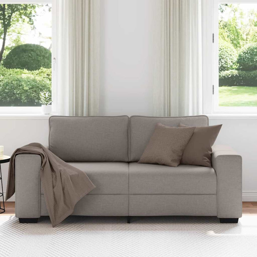 2-zitsbank Taupe 180x77x82 cm Stof
