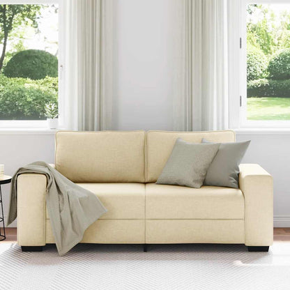 2-zitsbank crème 180x77x82 cm stof