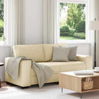 2-seater sofa cream 180x77x82 cm fabric