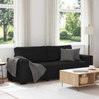 3-zitsbank 221x77x82 cm stof zwart