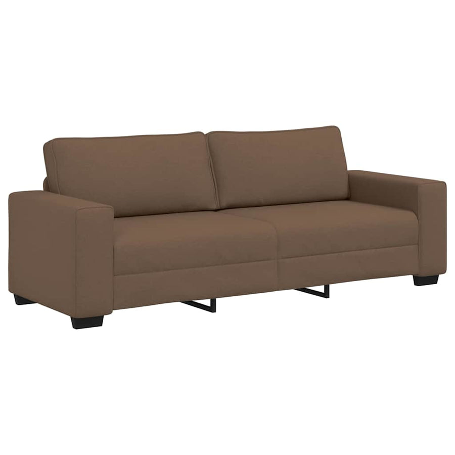 3-zitsbank bruin 220x77x82 cm stof