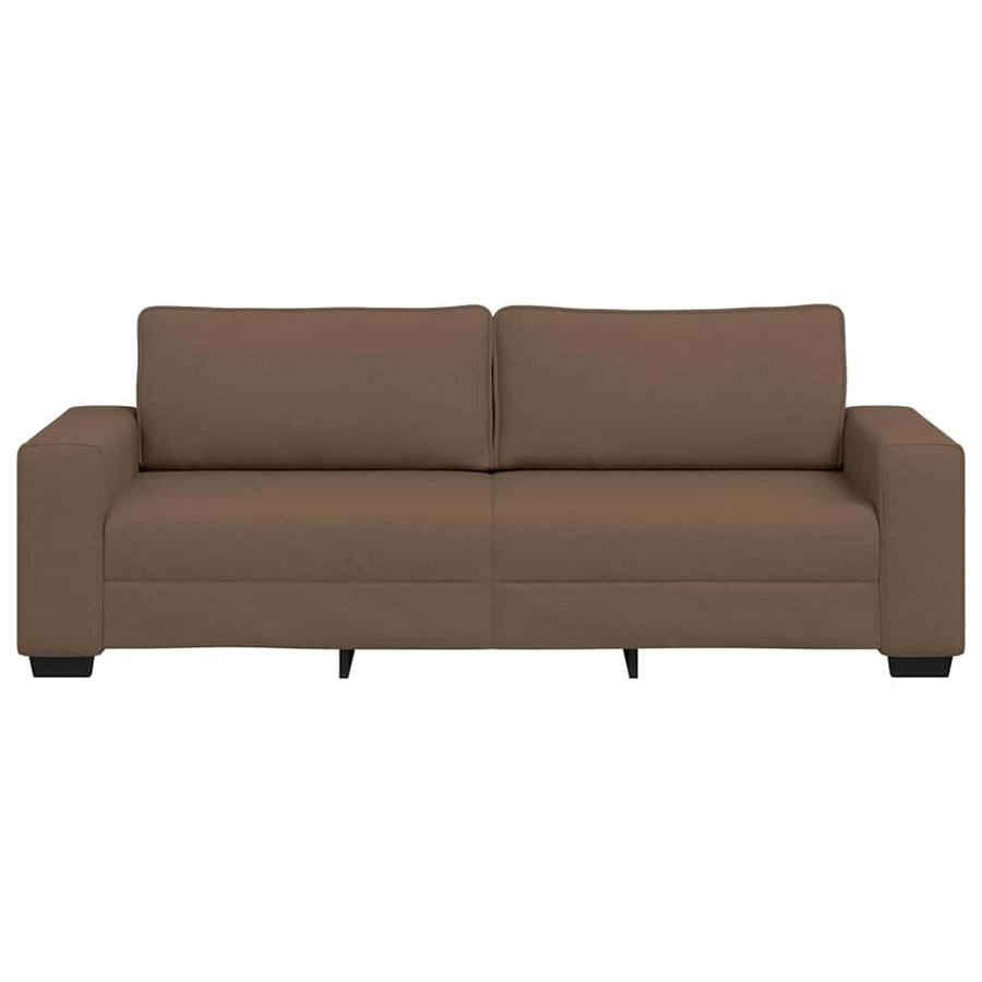 3-zitsbank bruin 220x77x82 cm stof