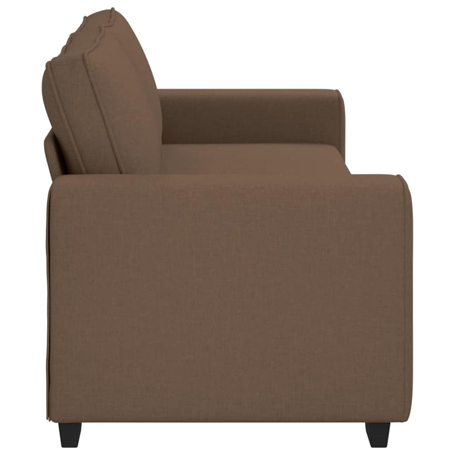 3-zitsbank bruin 220x77x82 cm stof