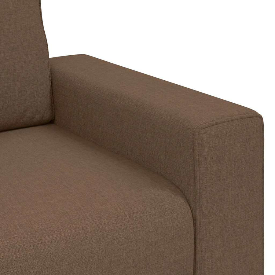 3-zitsbank bruin 220x77x82 cm stof