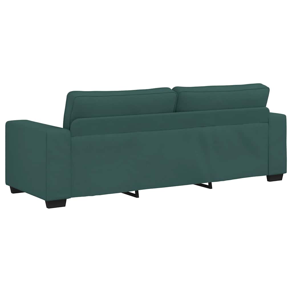 3-zitsbank donkergroen 220x77x82 cm stof