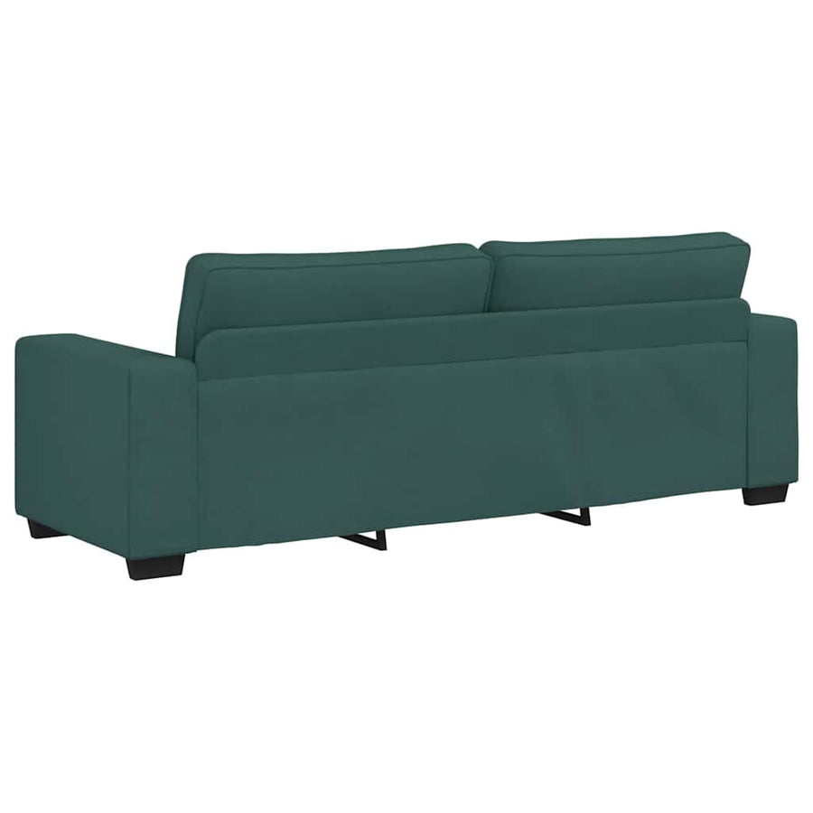 3-zitsbank donkergroen 220x77x82 cm stof