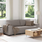 3-zitsbank taupe 220x77x82 cm stof