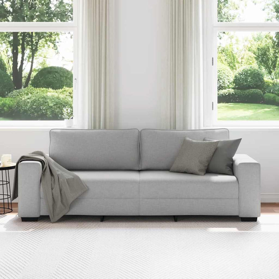 3-zitsbank Wolkengrijs 220x77x82 cm Stof