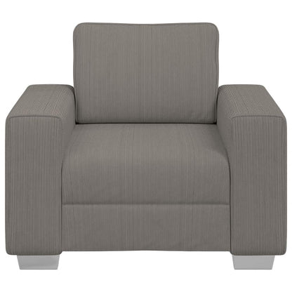 Sofastoel Lichtgrijs 100x77x82 cm Corduroy Stof