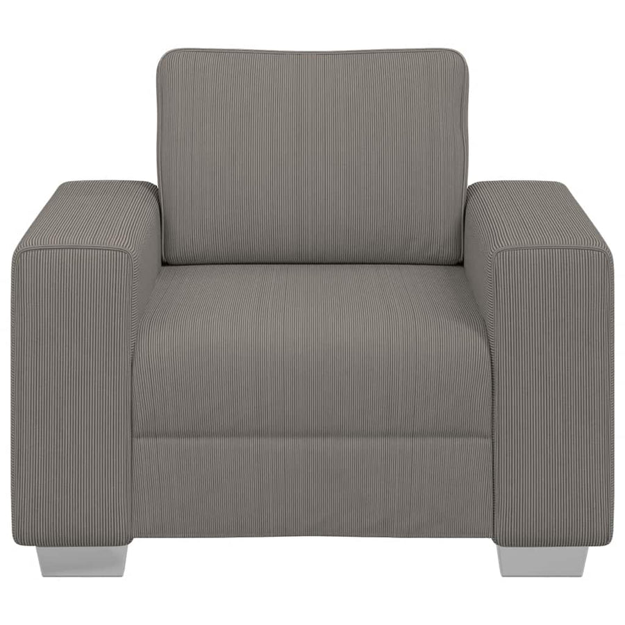 Sofastoel Lichtgrijs 100x77x82 cm Corduroy Stof