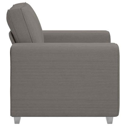 Sofastoel Lichtgrijs 100x77x82 cm Corduroy Stof