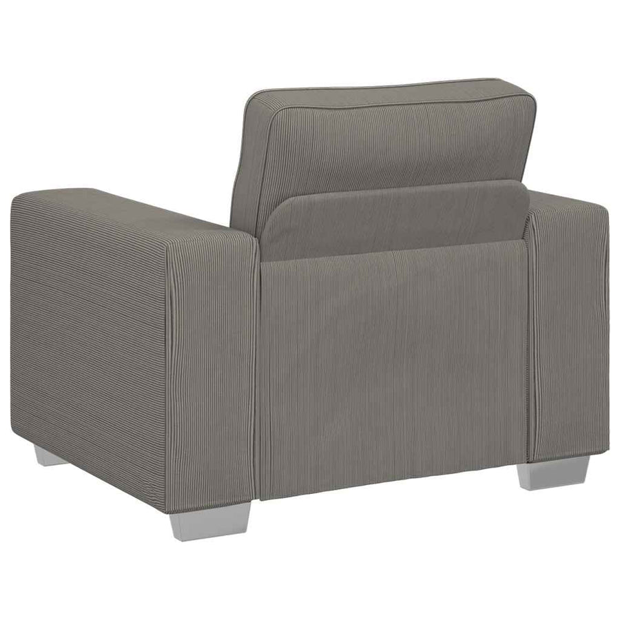 Sofastoel Lichtgrijs 100x77x82 cm Corduroy Stof