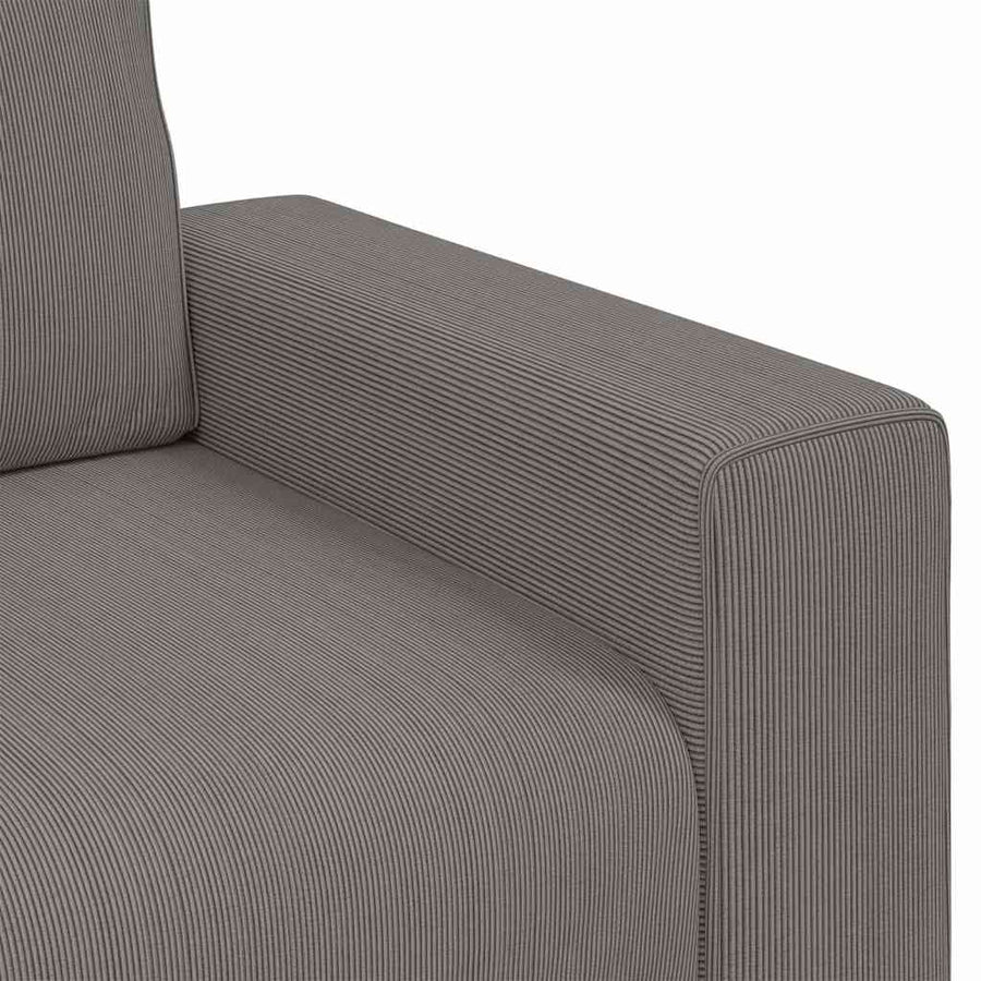 Sofastoel Lichtgrijs 100x77x82 cm Corduroy Stof
