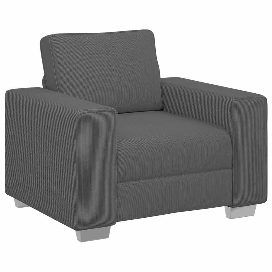 Fauteuil Corduroy Stof 60 cm Donkergrijs
