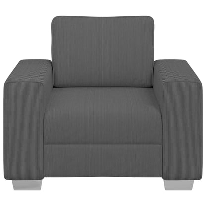 Fauteuil Corduroy Stof 60 cm Donkergrijs
