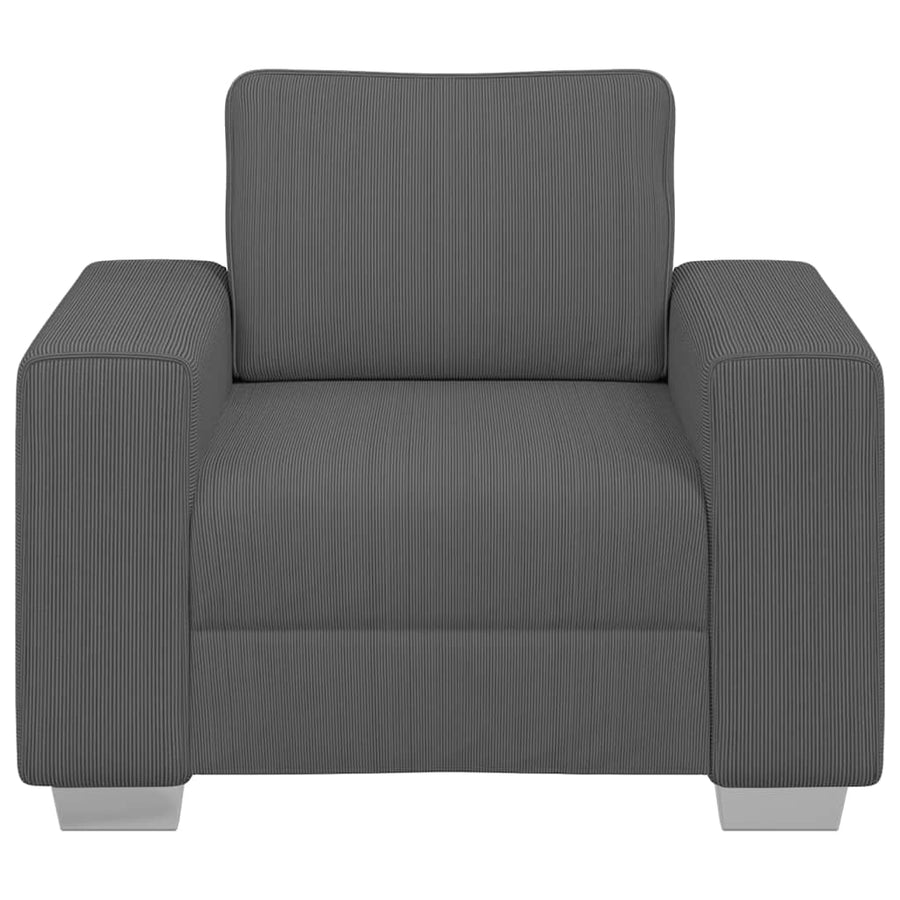 Fauteuil Corduroy Stof 60 cm Donkergrijs