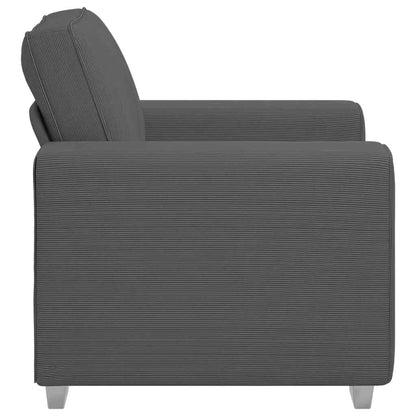 Fauteuil Corduroy Stof 60 cm Donkergrijs
