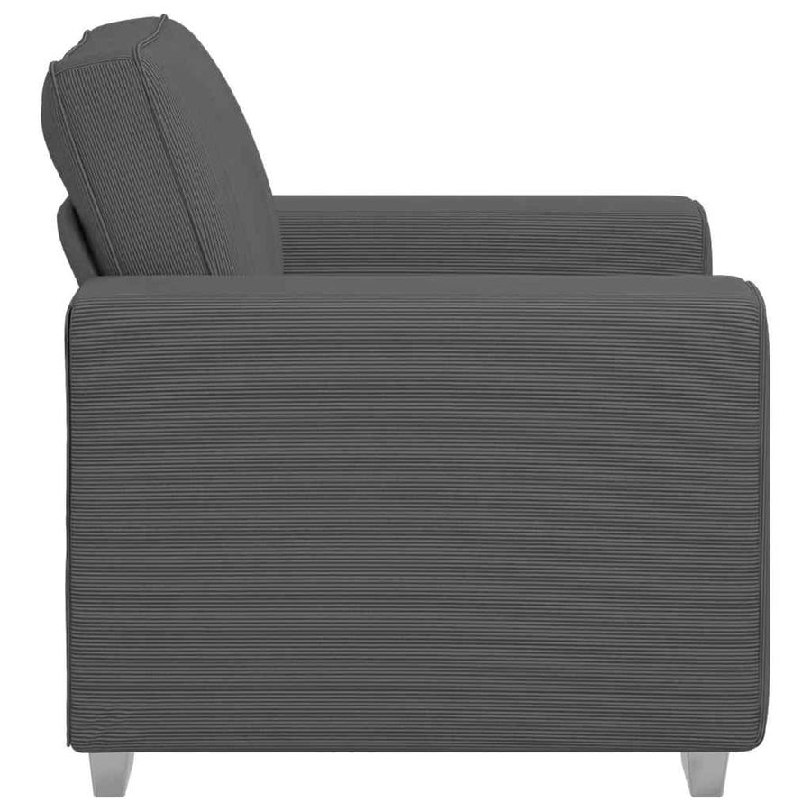 Fauteuil Corduroy Stof 60 cm Donkergrijs