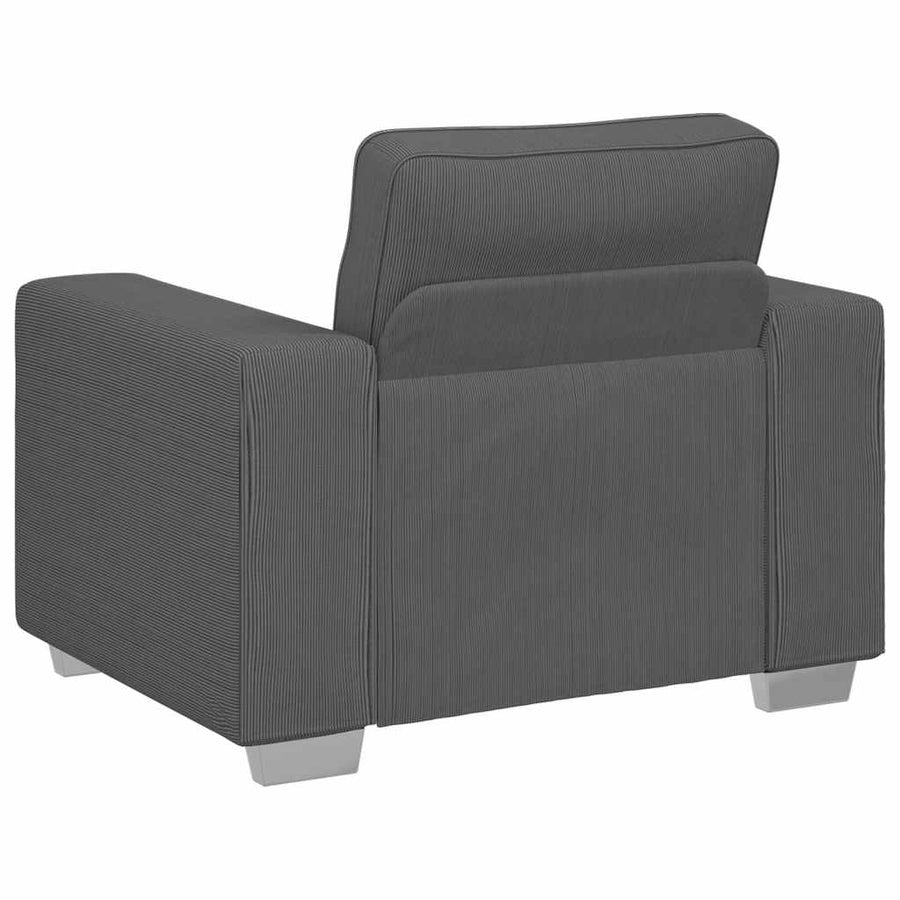 Fauteuil Corduroy Stof 60 cm Donkergrijs