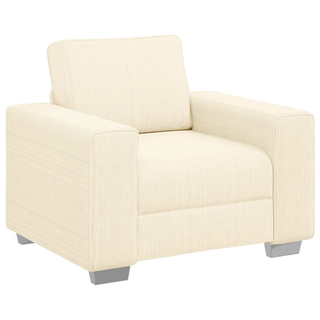 Sofastoel Crème 100x77x82 cm Corduroy Stof
