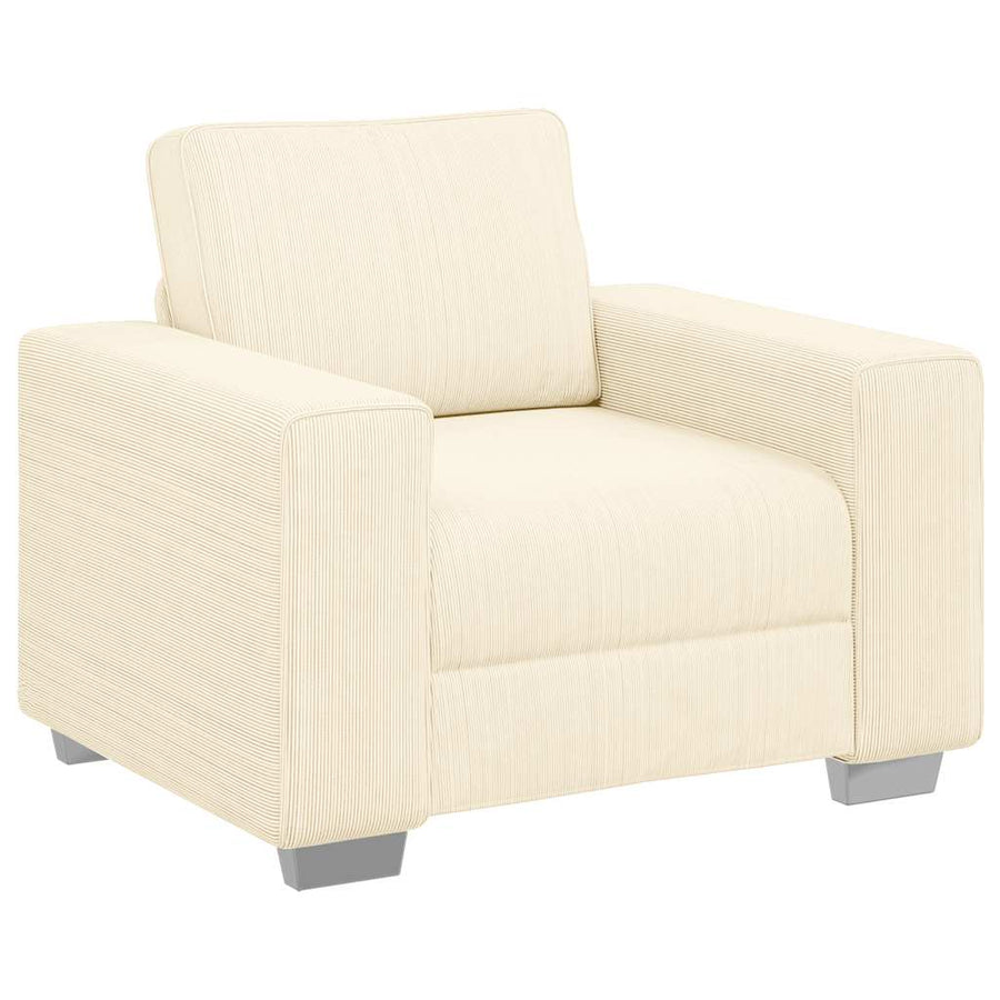 Sofastoel Crème 100x77x82 cm Corduroy Stof