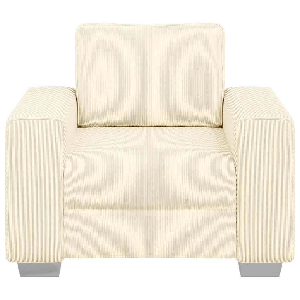 Sofastoel Crème 100x77x82 cm Corduroy Stof