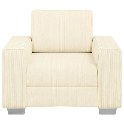 Sofastoel Crème 100x77x82 cm Corduroy Stof