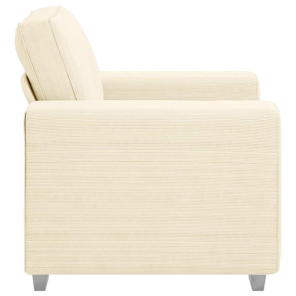 Sofastoel Crème 100x77x82 cm Corduroy Stof