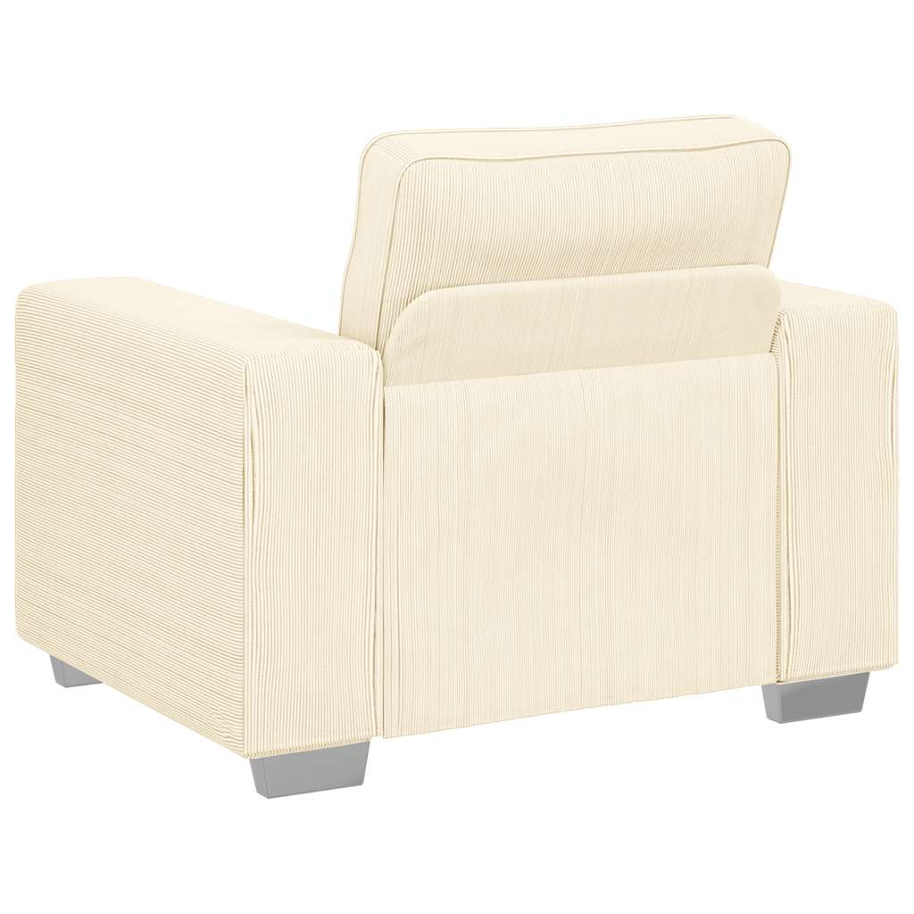 Sofastoel Crème 100x77x82 cm Corduroy Stof