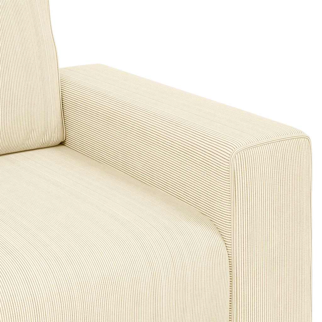 Sofastoel Crème 100x77x82 cm Corduroy Stof
