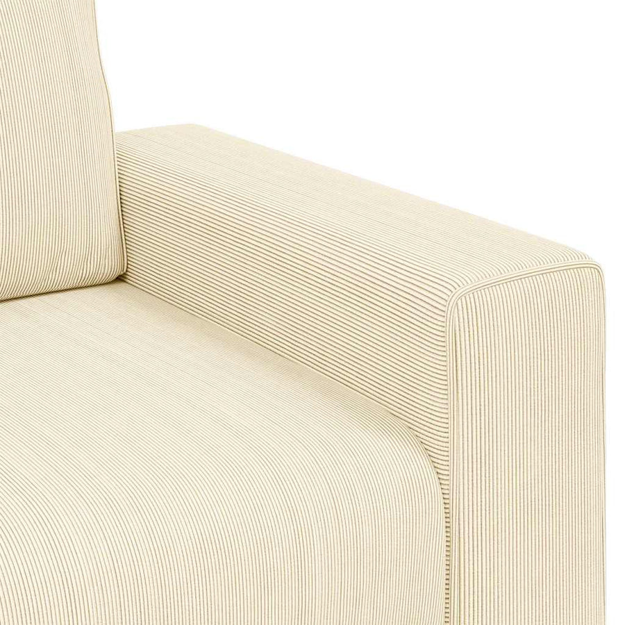 Sofastoel Crème 100x77x82 cm Corduroy Stof
