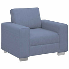 Sofastoel Blauw 100x77x82 cm Corduroy Stof