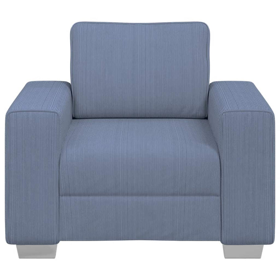 Sofastoel Blauw 100x77x82 cm Corduroy Stof