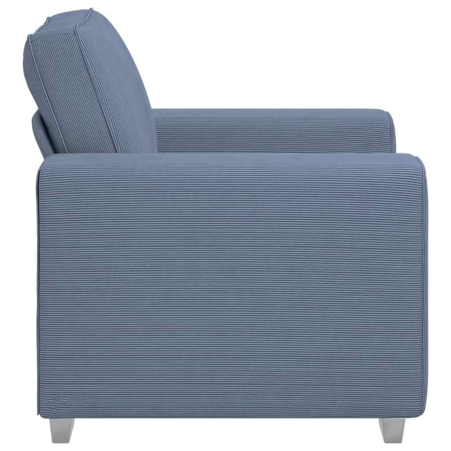 Sofastoel Blauw 100x77x82 cm Corduroy Stof