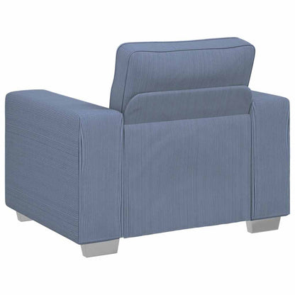 Sofastoel Blauw 100x77x82 cm Corduroy Stof