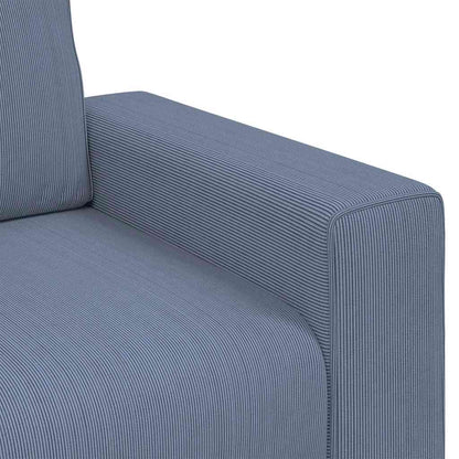 Sofastoel Blauw 100x77x82 cm Corduroy Stof