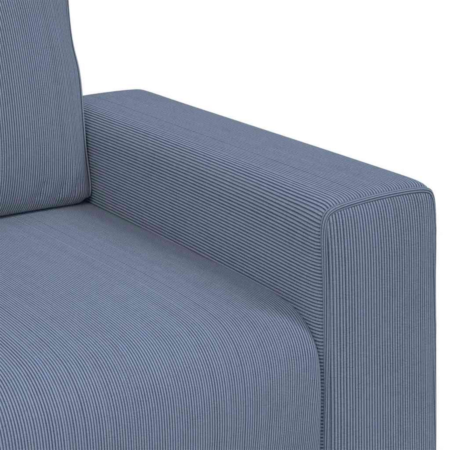 Sofastoel Blauw 100x77x82 cm Corduroy Stof