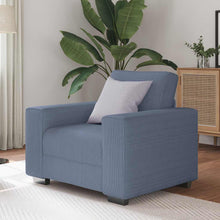 Sofastoel Blauw 100x77x82 cm Corduroy Stof